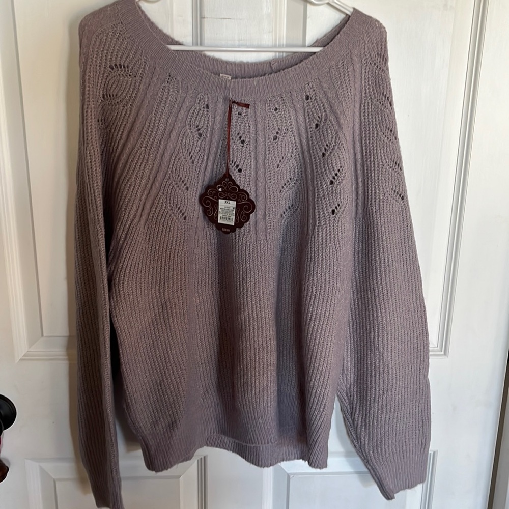 Knox Rose Lavender Sweater Size XXL